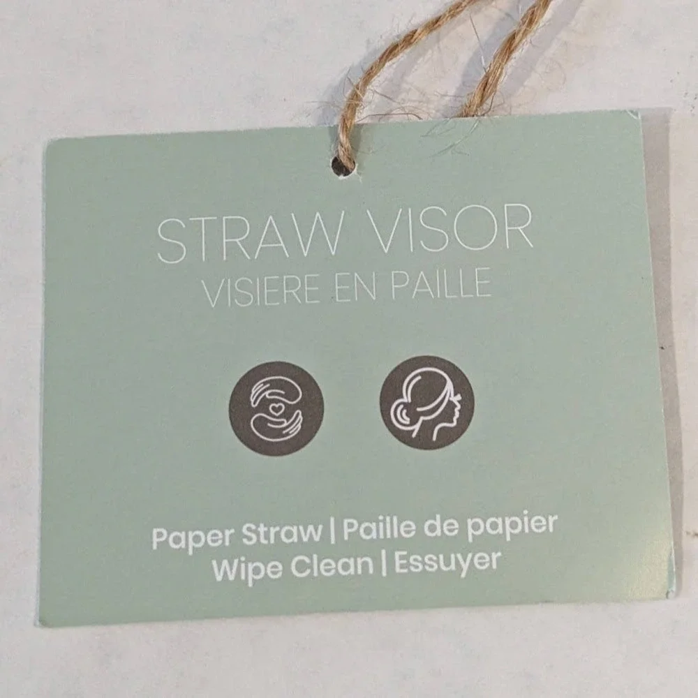 Sea & Grass Packable Straw Visor Womens One Size Beach Vacation Travel Cruise